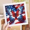 Butterfly Flower 5D DIY Partial Special Shaped Drill Diamond Painting With Frame Kit 17.2x17.2cm