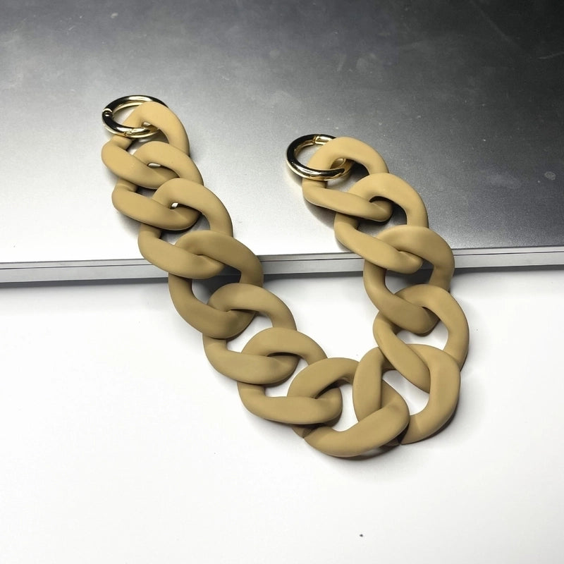 European And American Acrylic Chain Resin Rubber Hardware Acrylic Bag Chain Shoulder Strap Handmade Detachable Chain Women’s Bag