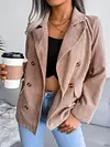 Fashion Solid Color Lapel Collar Buttoned Simple Blazers