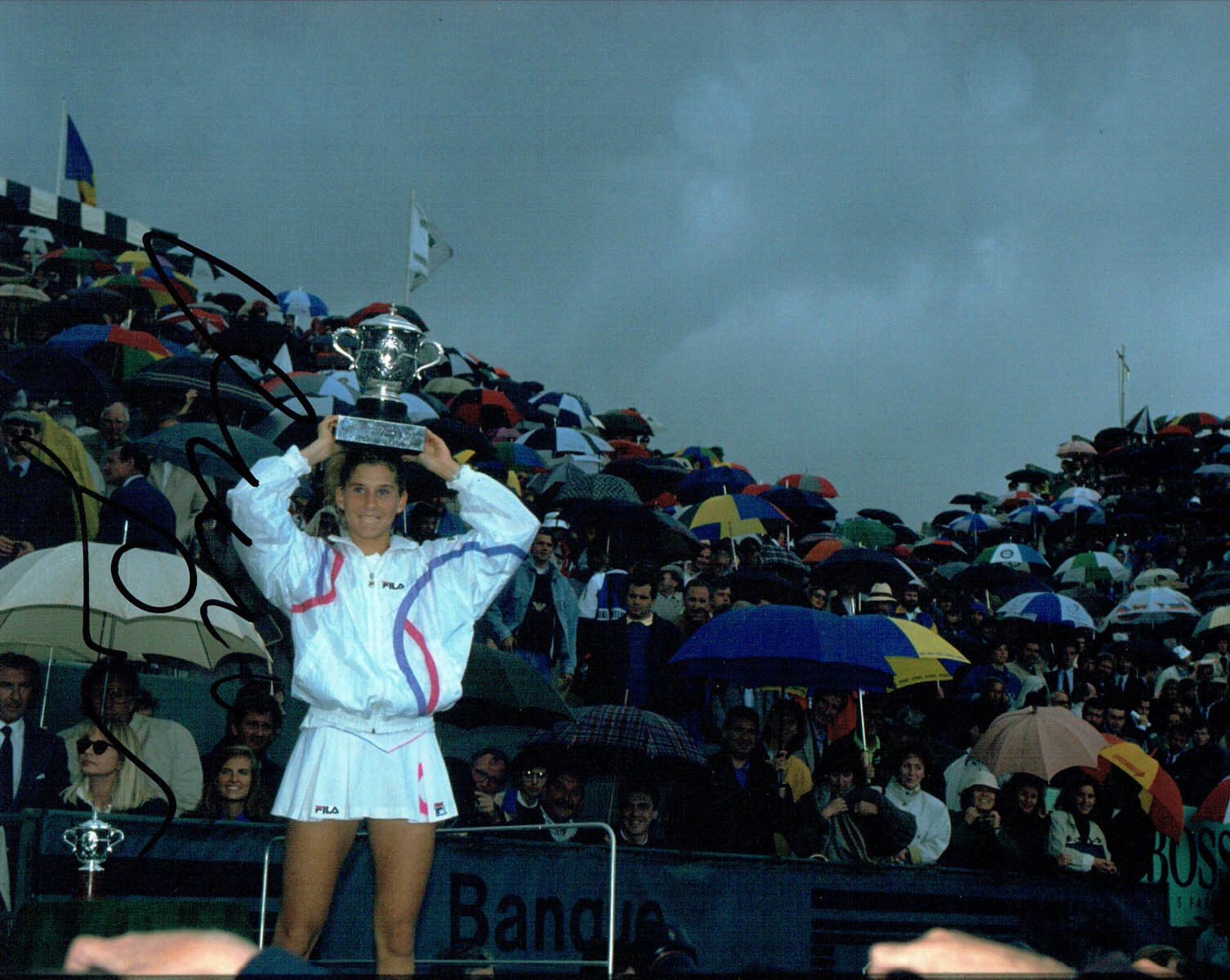 Monica SELES Signed 10x8 Autograph Photo Poster painting AFTAL COA Wimbledon Tennis Player