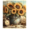 Sunflower Alarm Clock-11CT Stamped Cross Stitch 40*52cm/15.75*20.47in