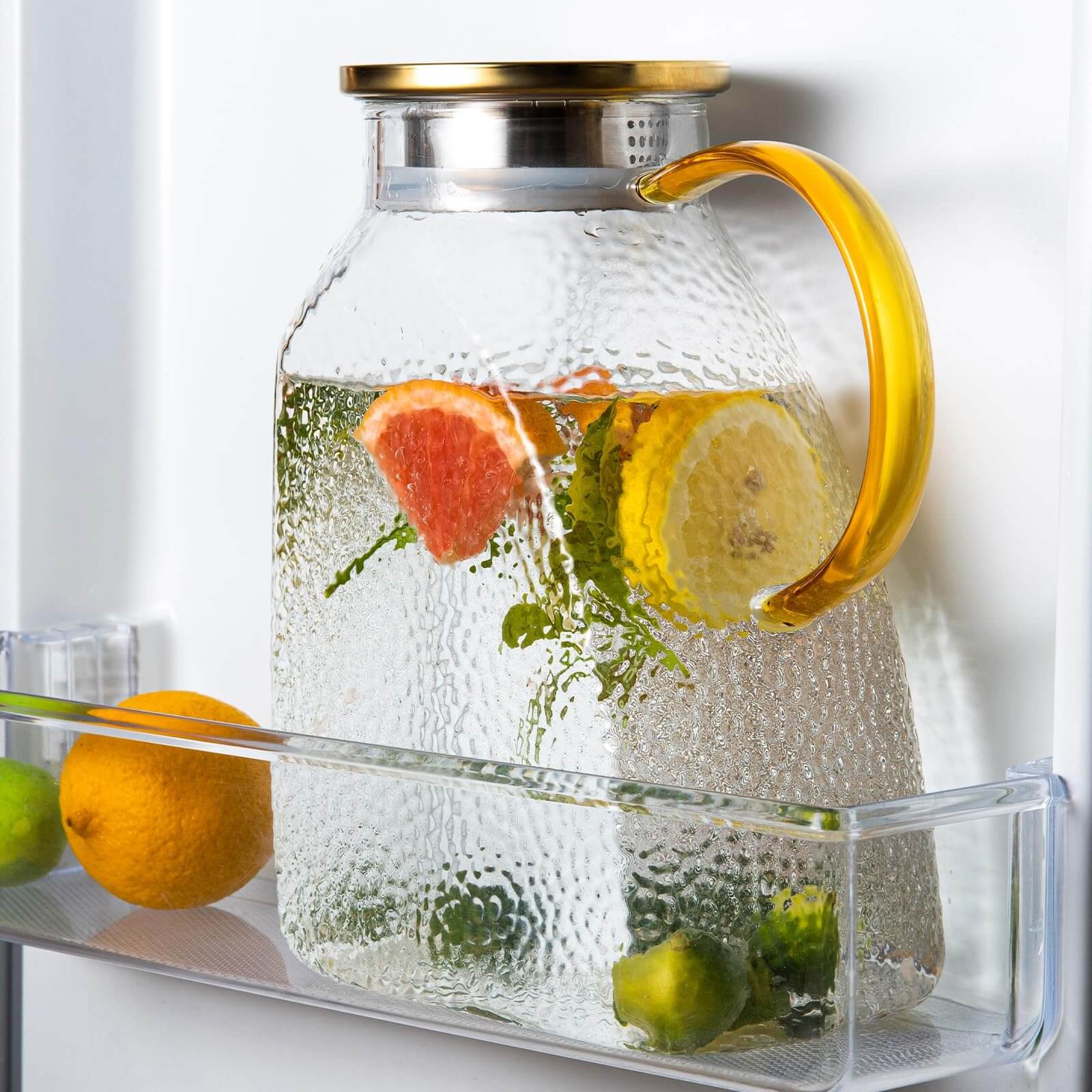 Premium Crystal Glass Pitcher With Lid