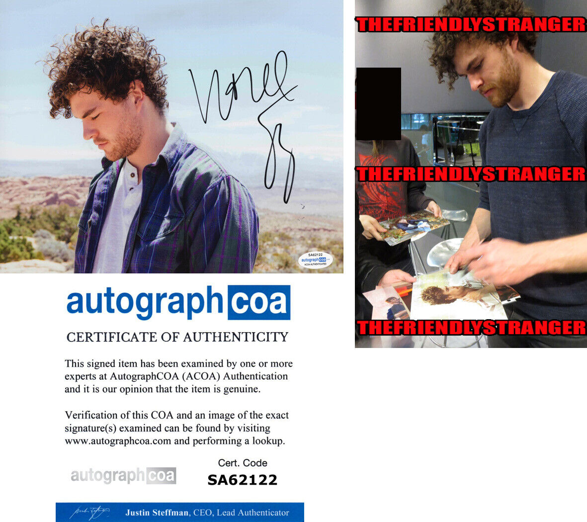 VANCE JOY signed Autographed 8X10 Photo Poster painting L PROOF - SINGER Missing Piece ACOA COA