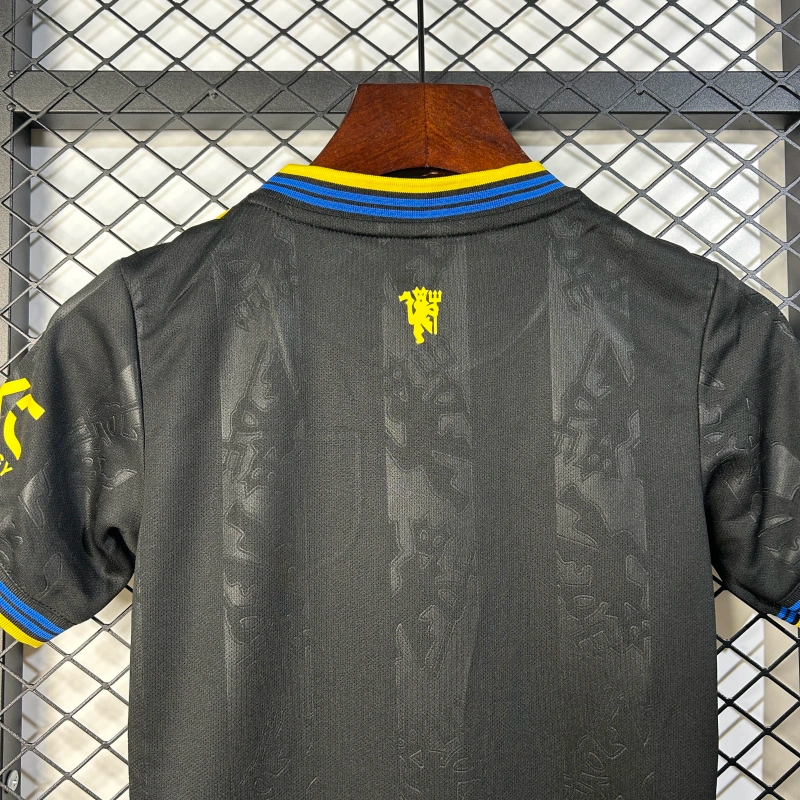 25/26 Manchester United Third Away Kids Kit Football Jersey Thai Quality