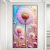 Pink Dandelions-Full Round Diamond Painting(40x70cm)