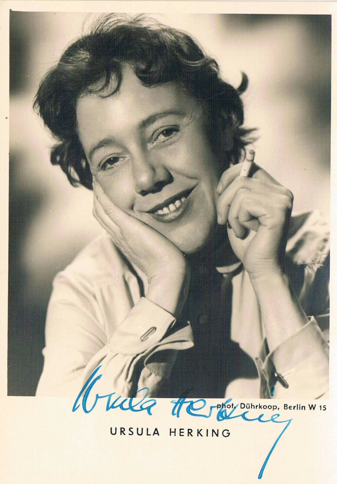 Ursula Herking 1912-74 autograph signed postcard Photo Poster painting 4x6