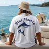 Men's Casual Short-Sleeve Polo Shirt For Outdoor & Beach Vacations-Bule Marlin by Inlyline
