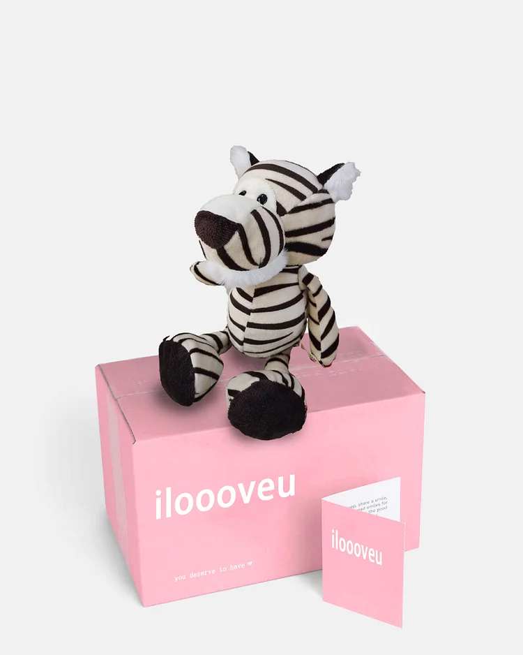 White Striped Plush Tiger