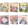 6pcs Diamond Painting Birthday Greeting Card Set with Envelope Daily Wishing Cards for Birthdays Thanksgiving & Special Occasion