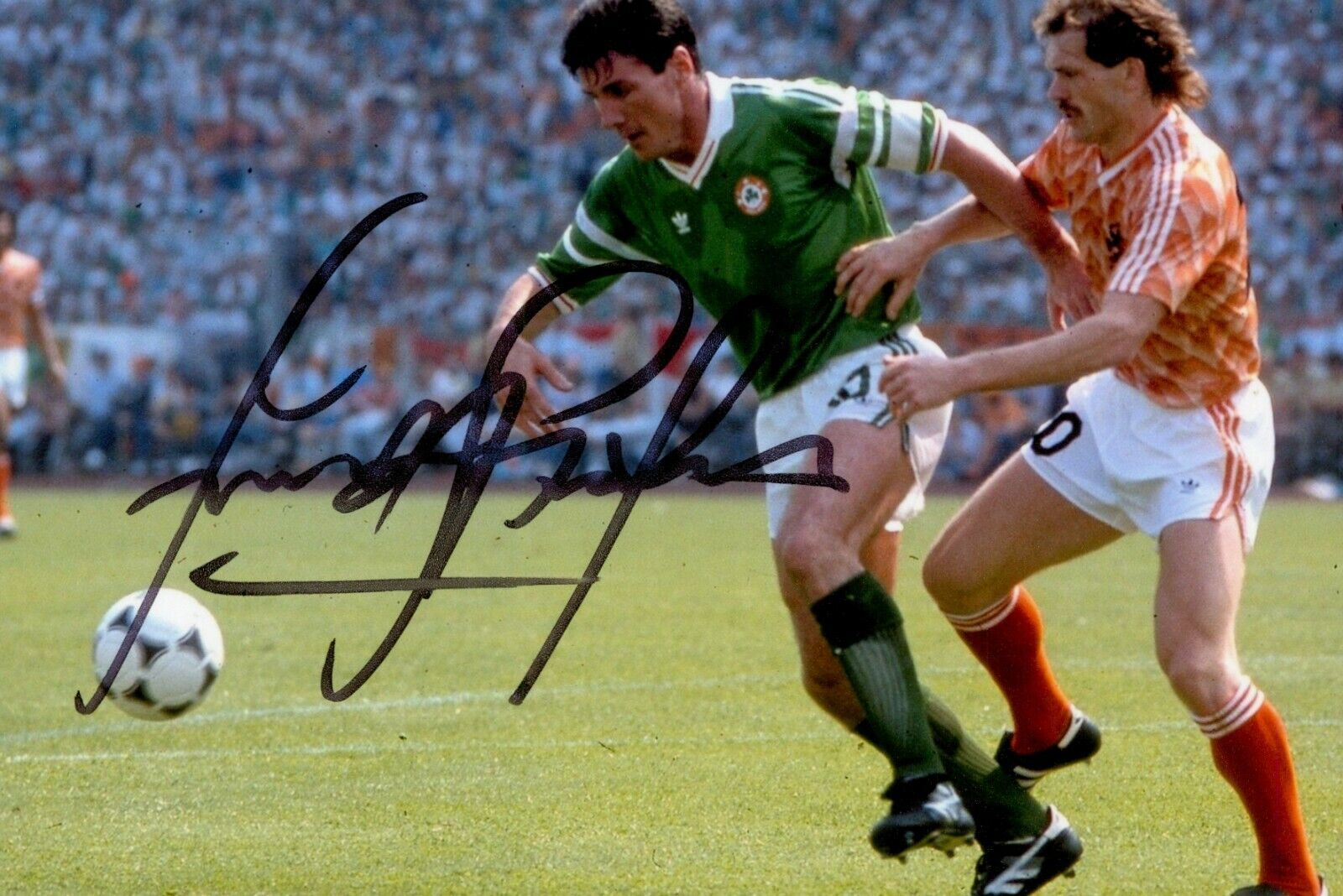 Frank Stapleton Signed 6x4 Photo Poster painting Republic of Ireland Arsenal Autograph + COA