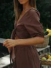 Solid Color Half Sleeves Two Piece Suits
