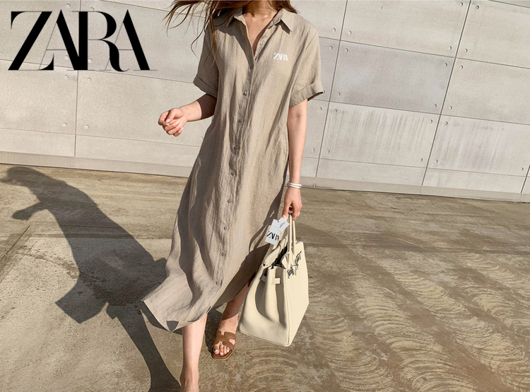 Letnie nowości ZARA – Luźna bawełniana sukienka ze sznurowaniem | Wygodna i stylowa