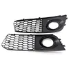 1 Pair Car Front Grill Mesh Front Fog Light Hoods Cover for Audi A4 B8 2008-2012