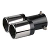 Dual Outlet Car Exhaust Tip Stainless Steel Auto Muffler Silencer Accessories