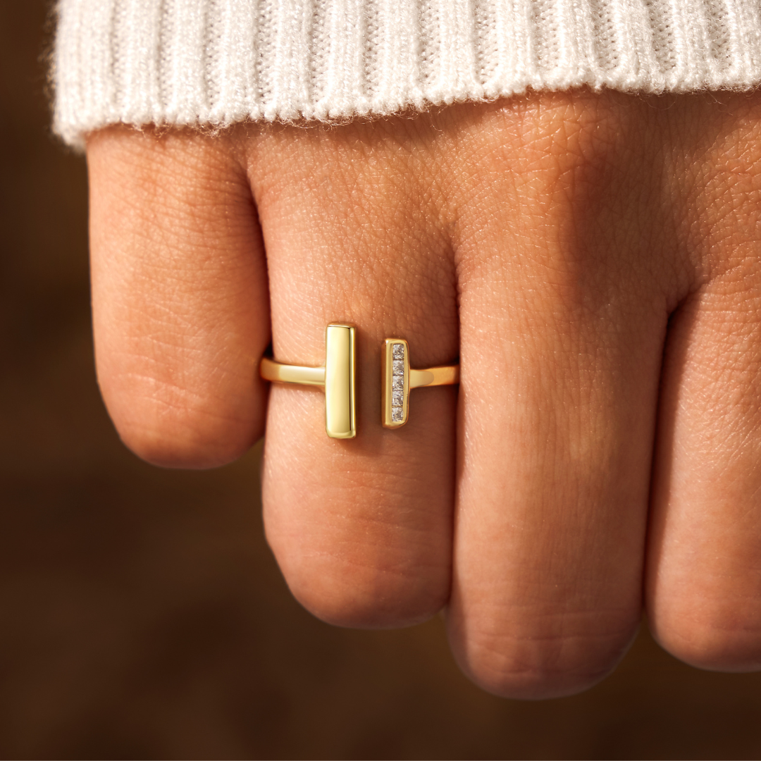 Gold Thick & Thin Ring