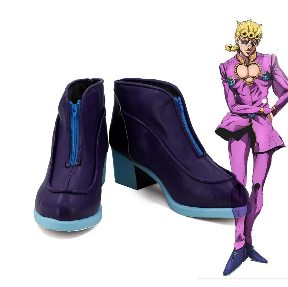 Jojos Bizarre Adventure Golden Wind Giorno Giovanna Cosplay Shoes Boots