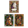 (Big Size)Retro Cat - 11CT Stamped Cross Stitch - 50*67cm