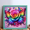 Colorful Butterfly And Roses-11CT Stamped Cross Stitch 45*45cm/17.72*17.72in tapestrymarket