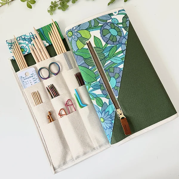 Easy  DIY Knitting Needle Case Sewing Template-With Tutorial
