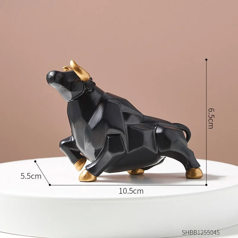 Modern Bullfighting Resin Decoration Bionic Design Animal Model Desktop Small Sculpture Interior Decoration Decoration Gift