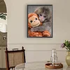 Punch Monkey-Full Round Diamond Painting 30*40CM