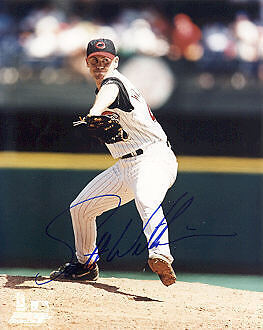 SCOTT WILLIAMSON CINCINNATI REDS ACTION SIGNED 8x10