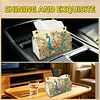 Diamond Art Painting Tissue Box Cover Wear Resist Decorative Paper Napkin Dispenser Multifunction Rhinestone PU Tissue Holder Kit for Adults Home Office Gift (Blue Peacock Floral)