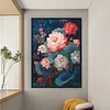 Ink Lotus Bloom-11CT Stamped Cross Stitch 50*70cm (Big Size)
