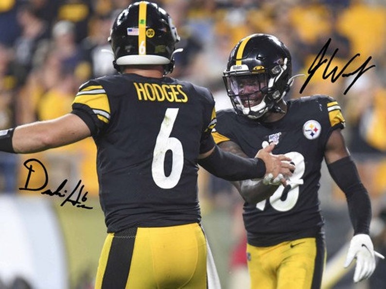 Devlin  Duck  Hodges & James Washington Signed Photo Poster painting 8x10 rp Autographed Pittsburgh Steelers