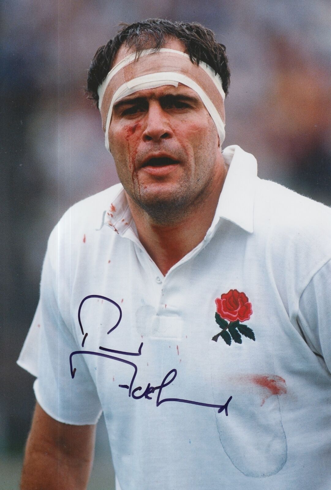 Paul Ackford Hand Signed England Rugby 12x8 Photo Poster painting 1.