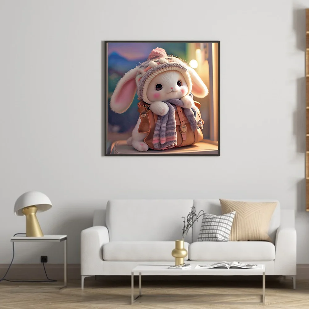 Diamond Painting - Full Round Drill - Cute Rabbit(30*30cm)