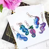 >SALE<5pcs Diamond Keychains Art Craft DIY Handmade Rhinestone Pendant Kid Adult Gifts