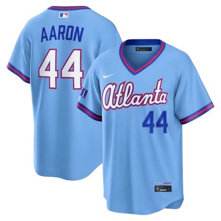 Men's Atlanta Braves #44 Hank Aaron Nike Powder Blue 2026 City Connect Stadium Jersey TPGJ