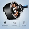 3 Head Electric Car Fan 2 Speeds Auto Air Circulation Fan for Home Desk Office
