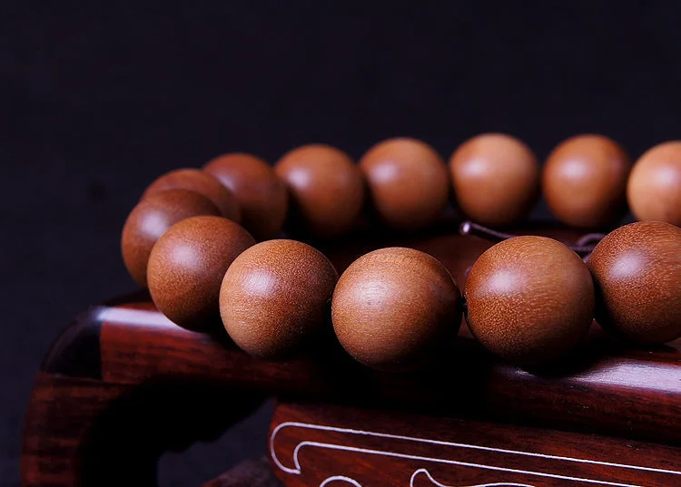 India Laoshan Sandalwood Beads Bracelet 12mm