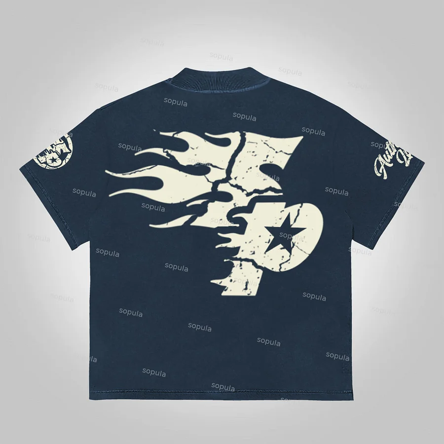 Sopula Studio Real Wise Vintage Print Pattern Cotton T-Shirt