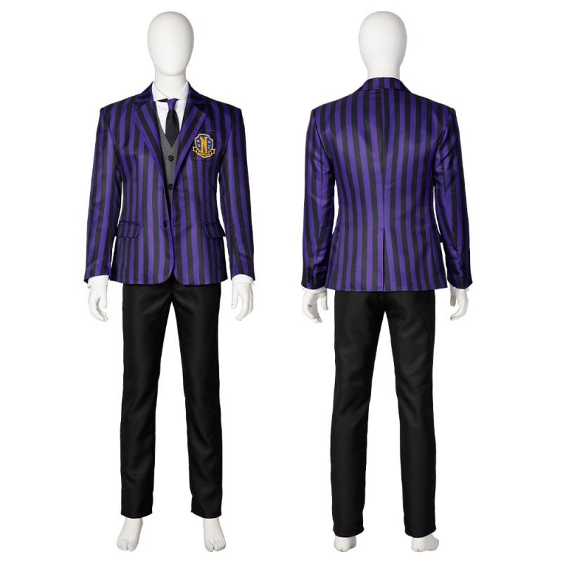Wednesday Addams Cosplay Costumes Boys School Uniform