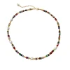 Colorful Nature Stone Beads Pearl Bracelet Necklace