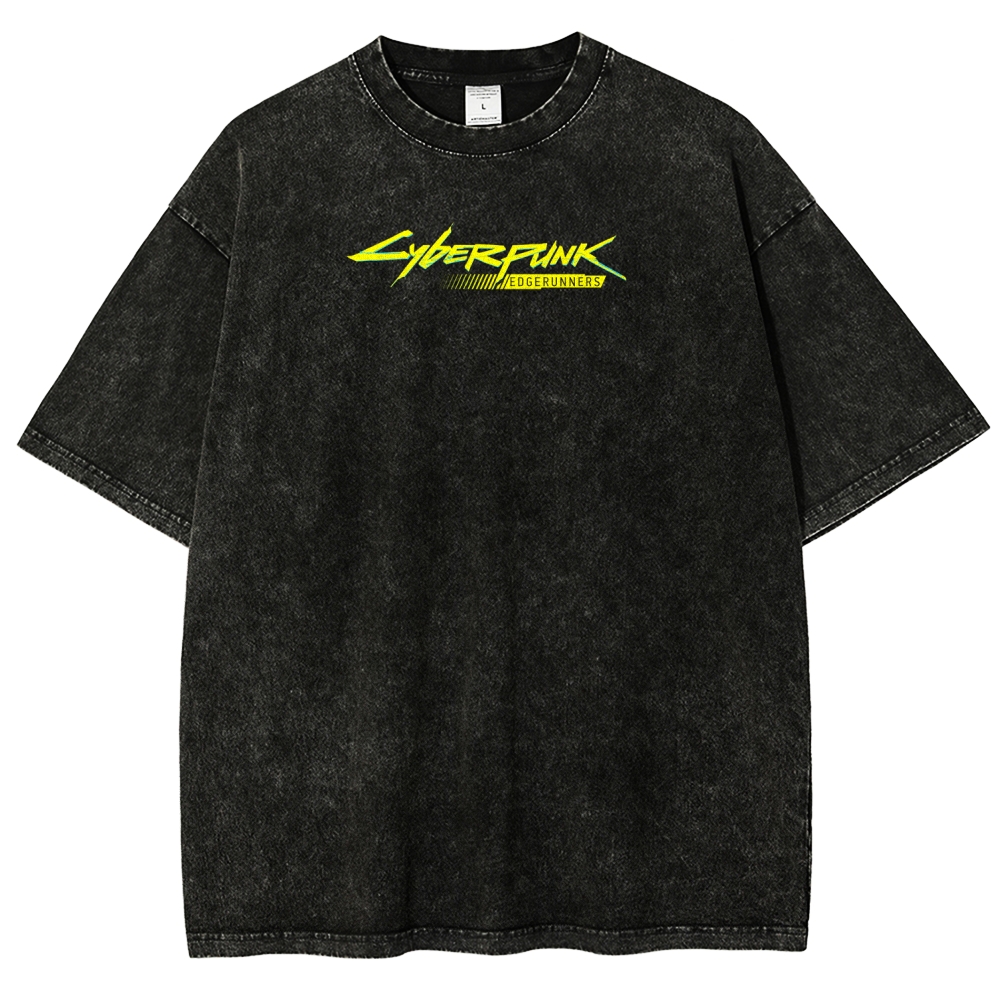 Cyberpunk Unisex Fit Washed T-Shirt 25 7 8512
