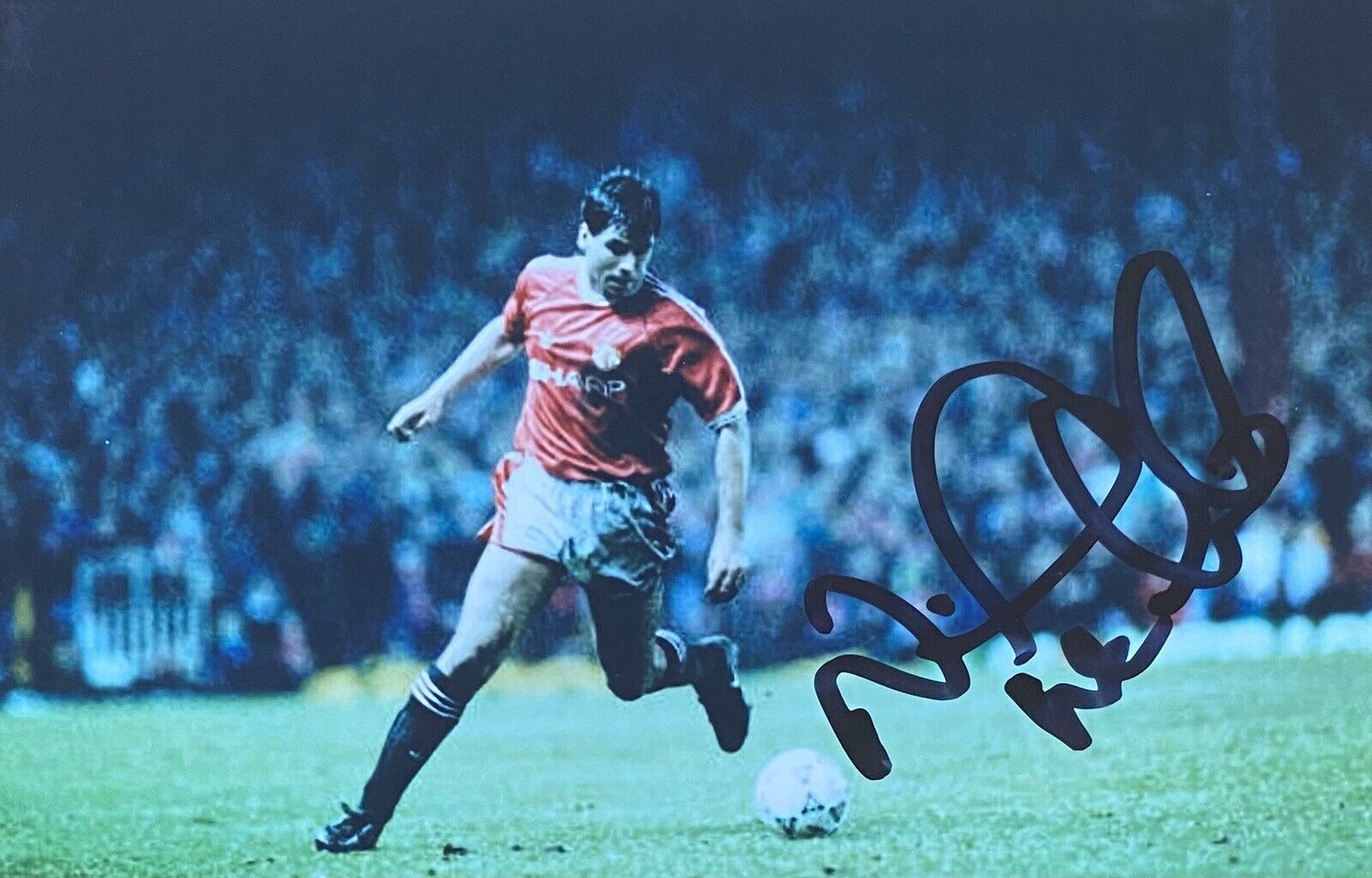 Neil Webb Genuine Hand Signed Manchester United 6X4 Photo Poster painting 3