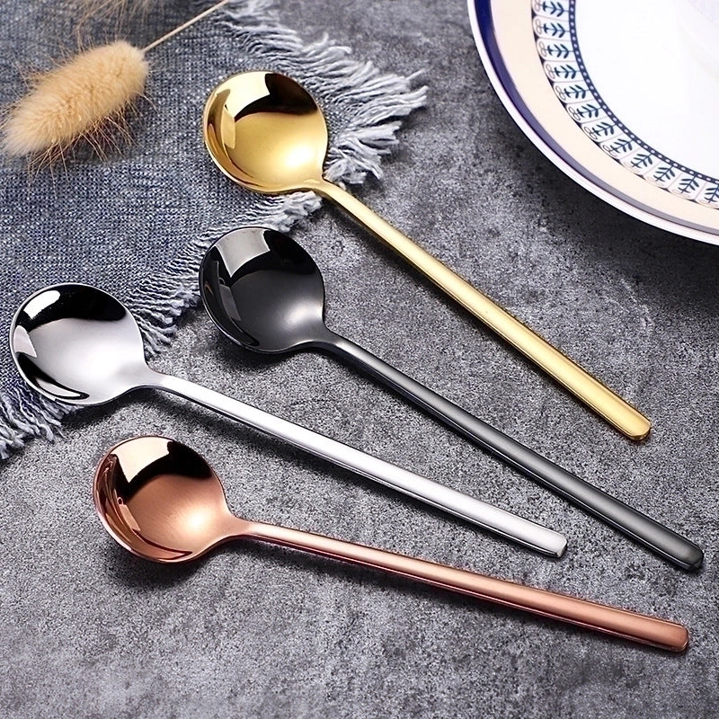 Casual Solid Color Stainless Steel Spoon