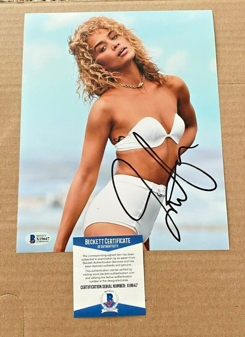 JASMINE SANDERS SIGNED S.I. SWIMSUIT MODEL 8X10 Photo Poster painting BECKETT CERTIFIED BAS #3