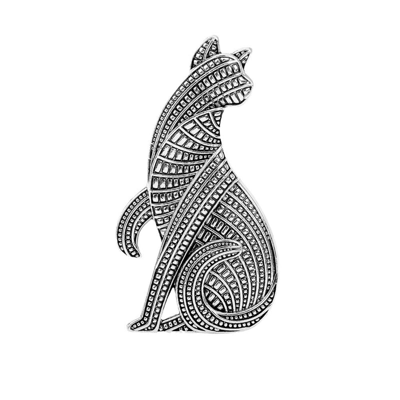 Retro Pin Cat Alloy Plating Unisex Corsage