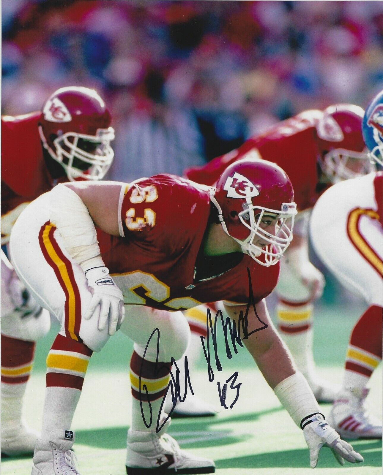 Autographed BILL MAAS Kansas City Chiefs 8x10 Photo Poster painting w/COA