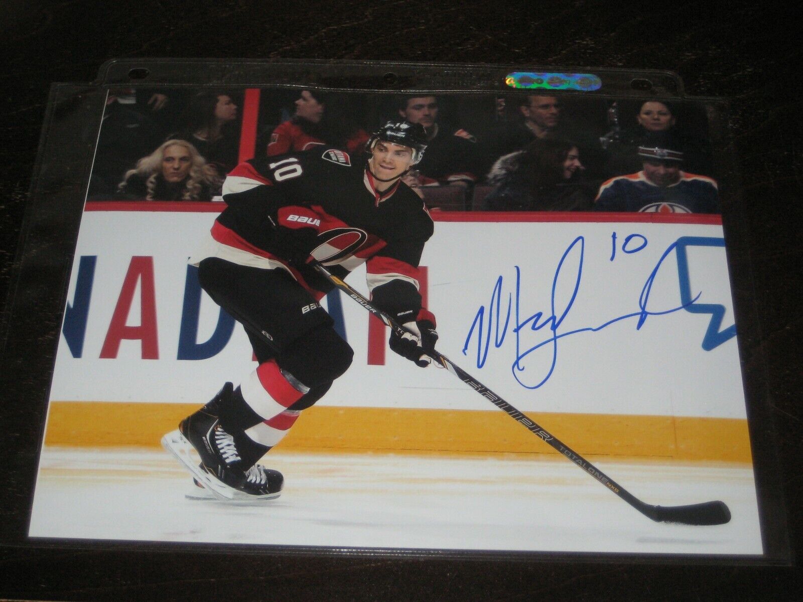 MIKE LUNDIN autographed OTTAWA SENATORS 8x10 Photo Poster painting