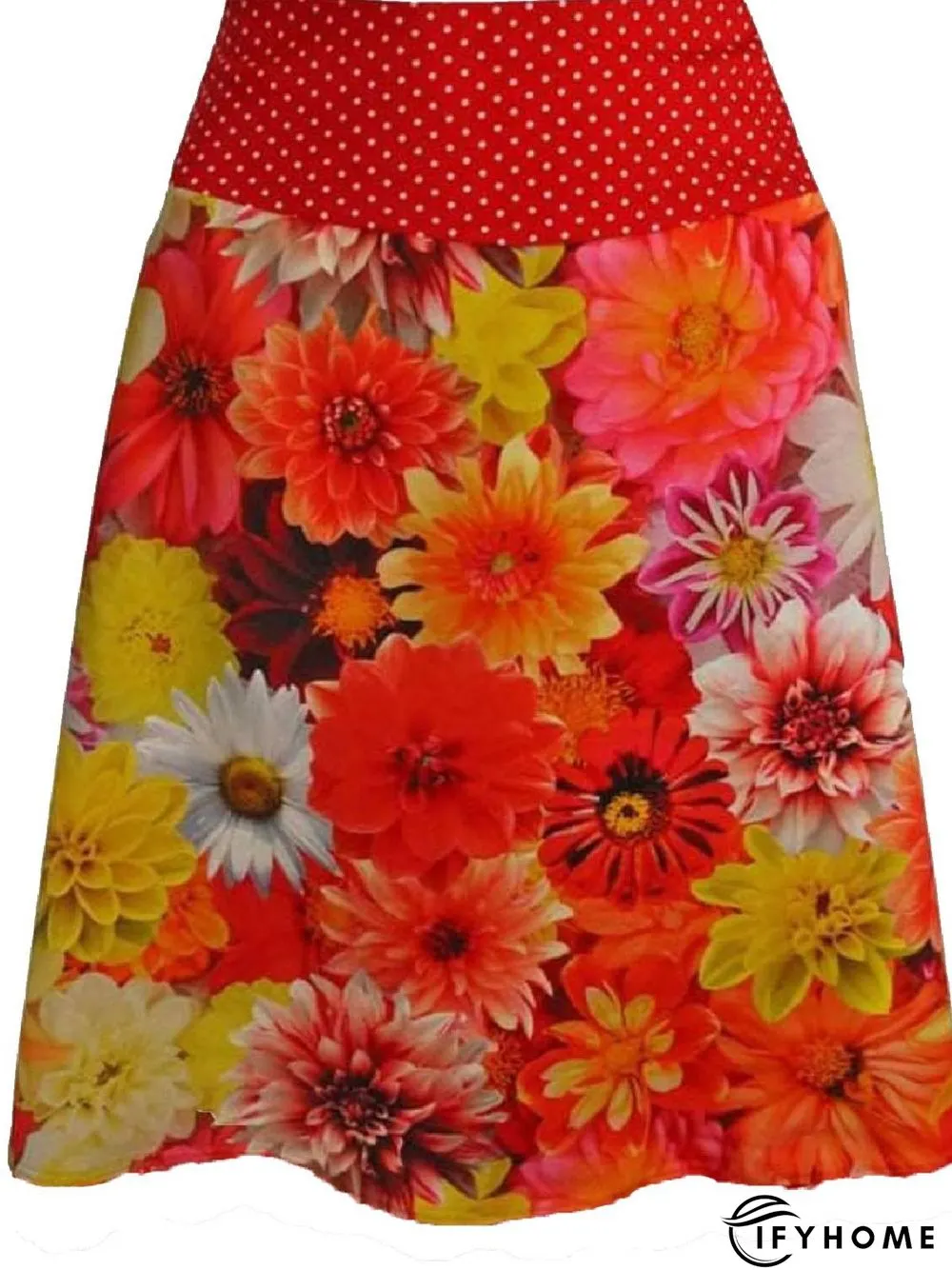 Floral-Print Casual Skirt | IFYHOME