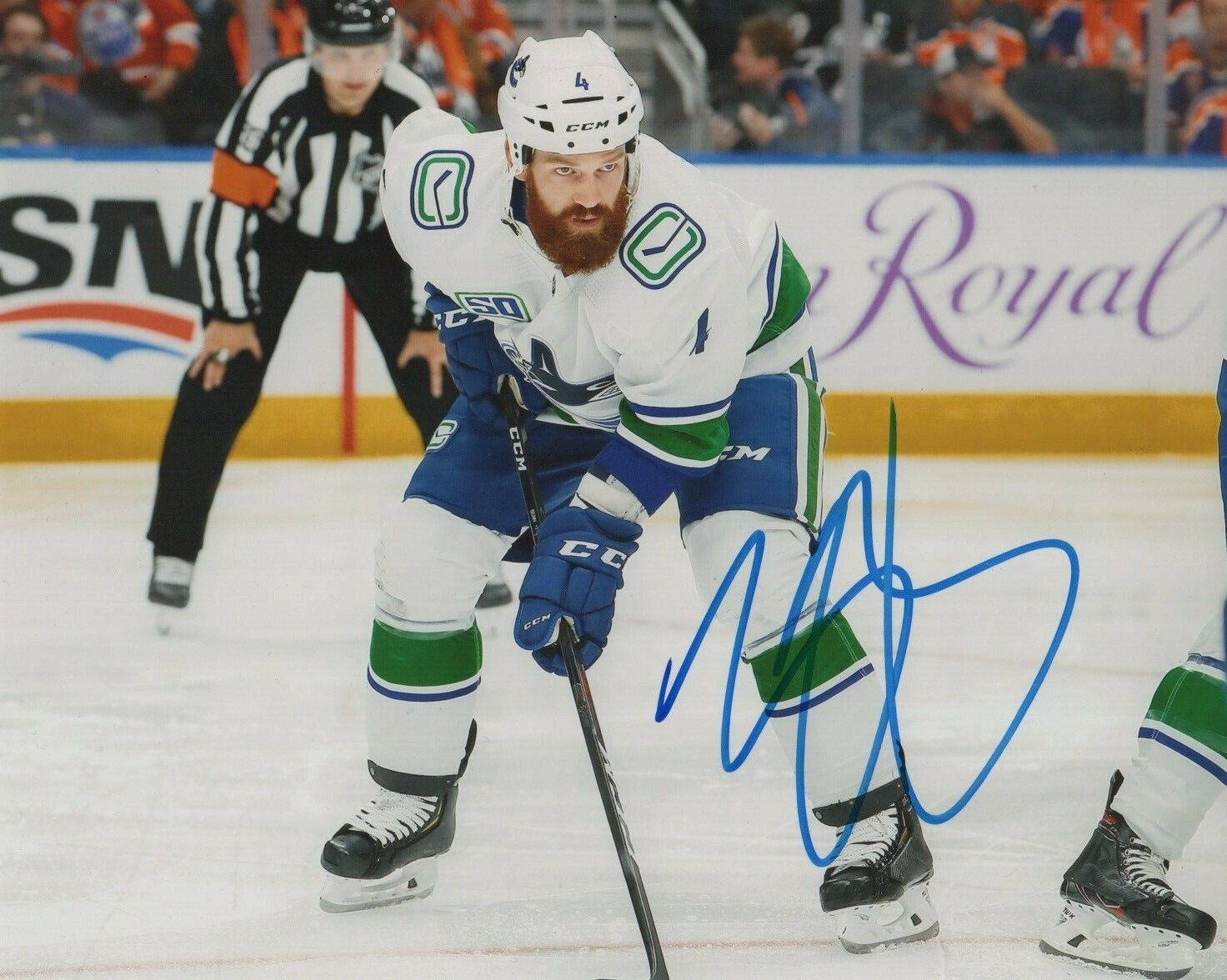 Vancouver Canucks Jordie Benn Signed Autographed 8x10 NHL Photo Poster painting COA #2