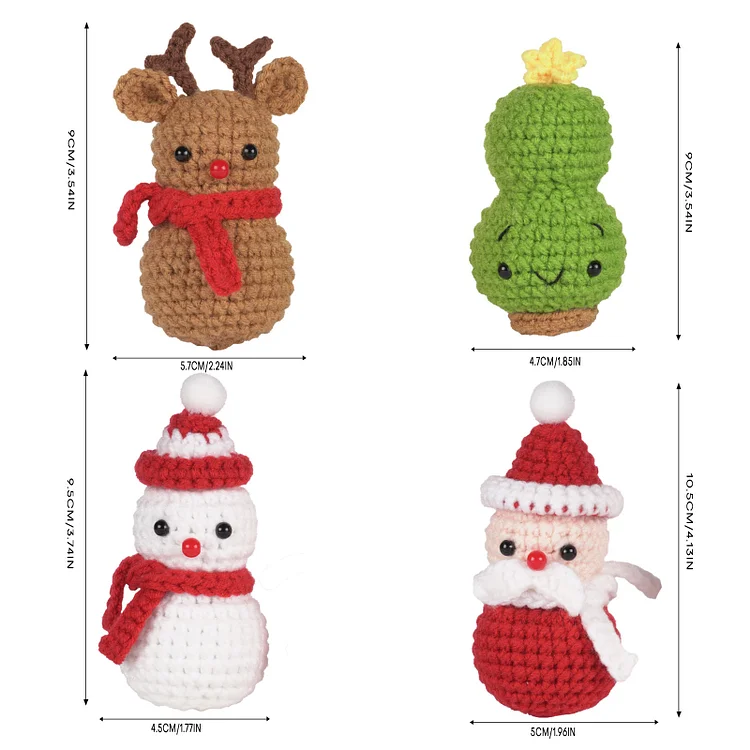 YarnSet - Crochet Kit For Beginners - Christmas Snowman
