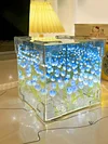 Tulip Night Light Handmade DIY Magic Cube Tulips Flower Table Lamp and Mirror Home decor Gift