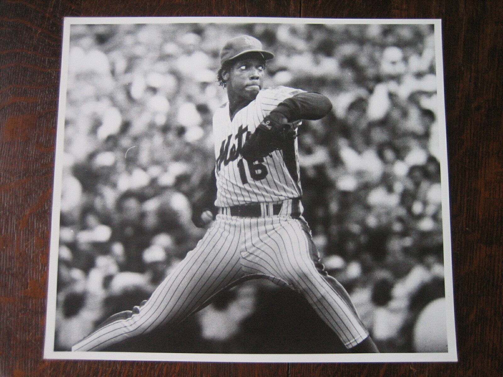 Dwight Gooden Game 5 1986 NLCS Press Original 11x12 Photo Poster painting Bob Olen New York Mets